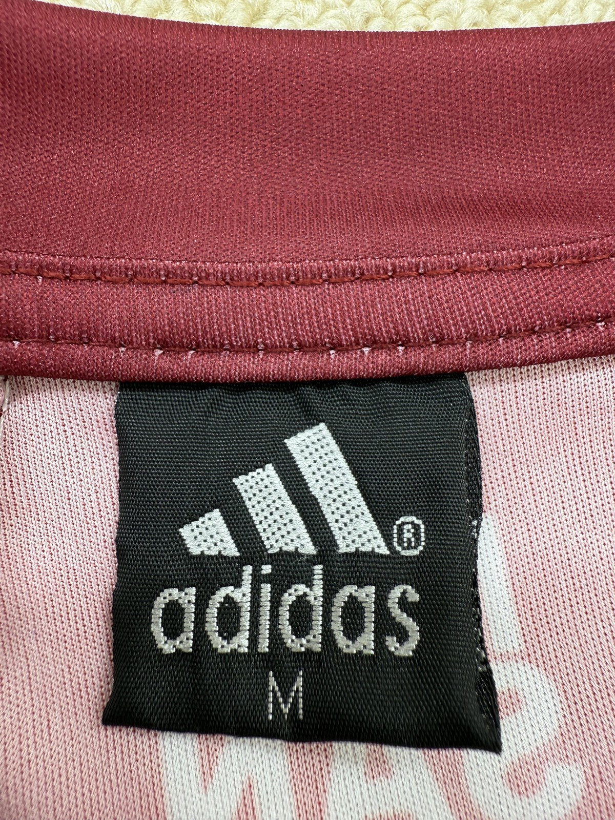 Adidas Red Jersey M Short Sleeve Crewneck 100% Polyester 2024