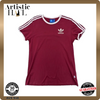Adidas Originals 3 Stripes Burgundy Slim T-Shirt UK 8 US Cotton Men's