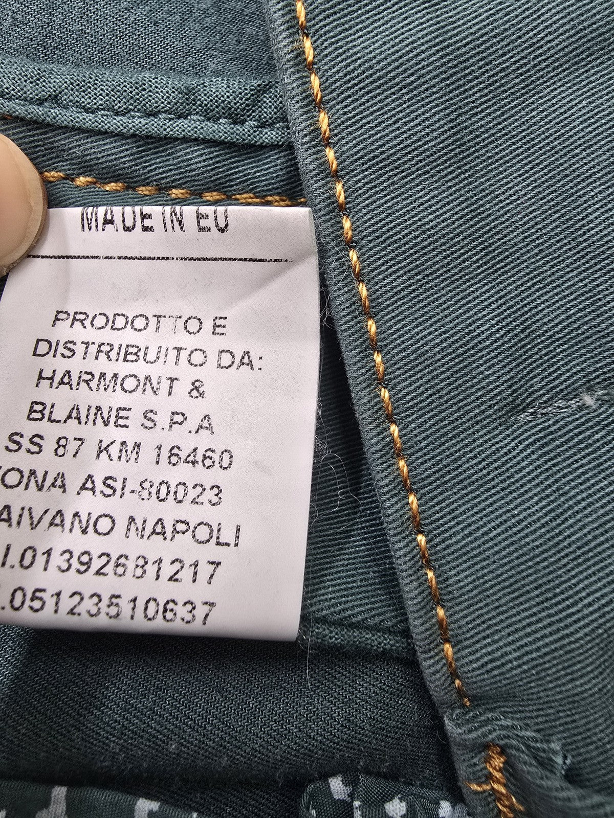 Harmont & Blaine Men's Jeans Size 44 Dark Green Denim Regular