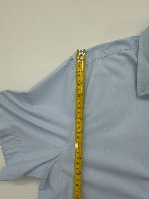 Lacoste Men Light Blue Button-Up Shirt Size US 1 Regular Fit Style