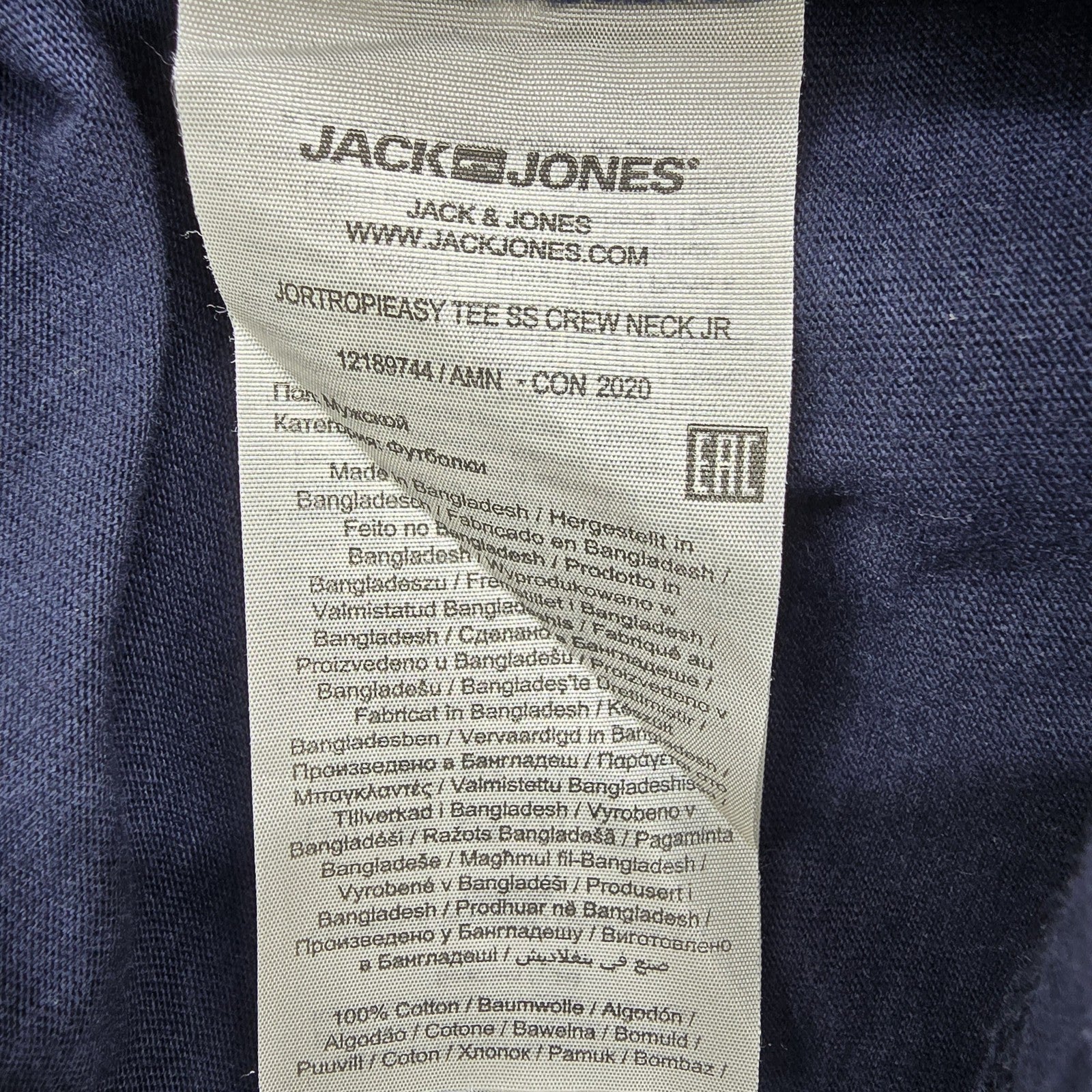 Jack & Jones Boys Navy T-Shirt size 176/16Y product image 4