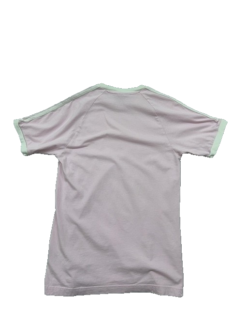 Adidas Originals Pink Women's S Short Sleeve 3-Stripes T-Shirt Cotton