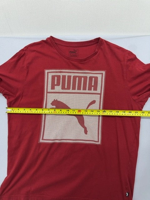 Puma Men's Red Short Sleeve Crew Neck T-Shirt Size L