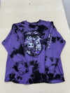 Disney Men's Purple T-Shirt – Size XL, Tie-Dye, Long Sleeve