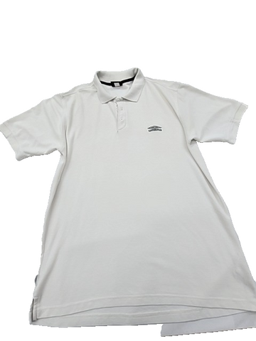 Umbro Men's White Polo Shirt XL Short Sleeve Button Regular
