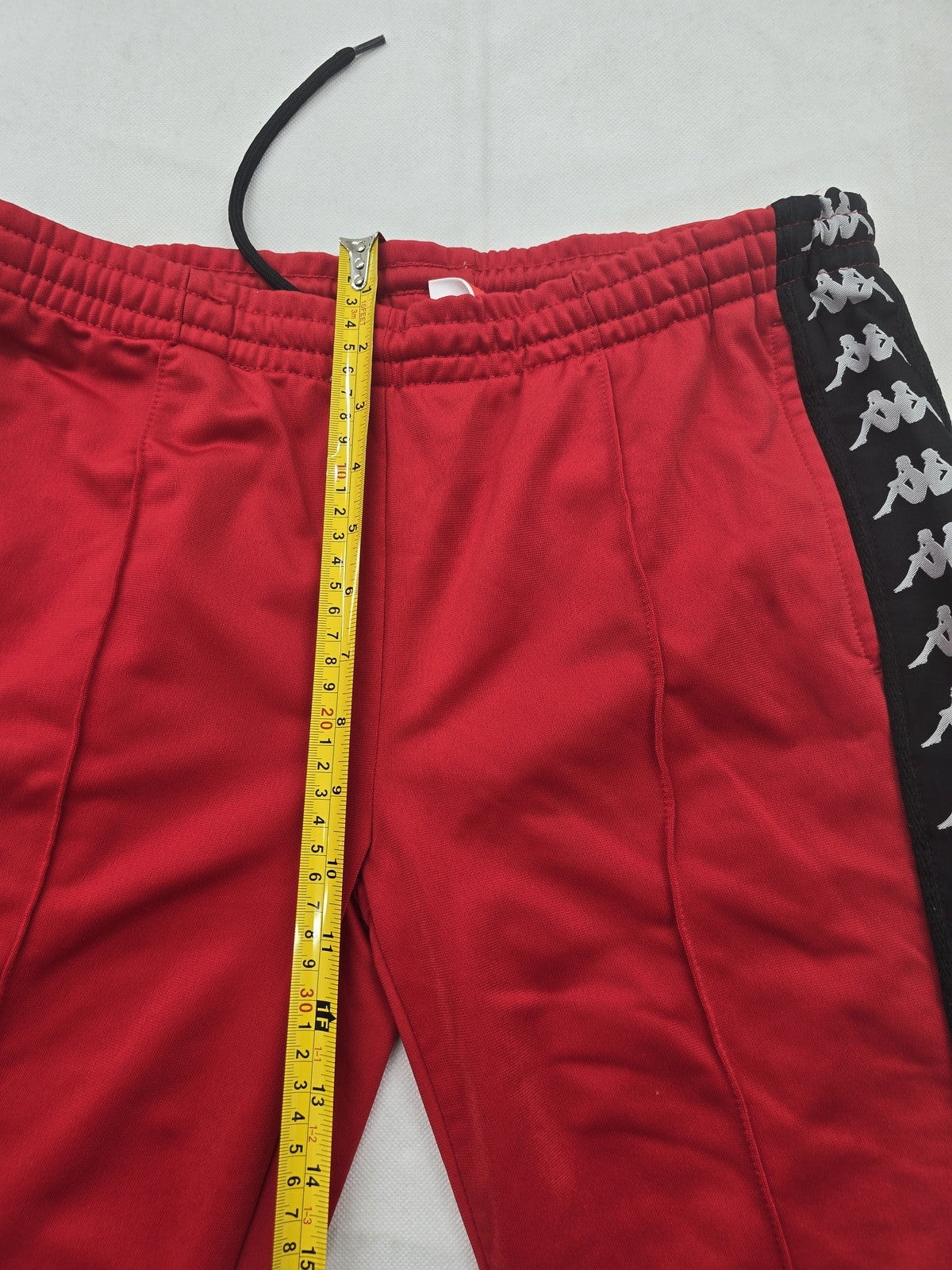 Kappa Red Medium Track Pants Polyester Drawstring Logo Tape M
