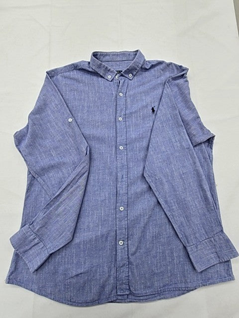 Polo Ralph Lauren XL Indigo Chambray Long Sleeve Button-Down Shirt