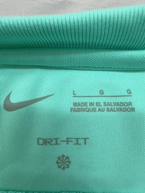Nike Dri-FIT Teal T-Shirt L Short Sleeve Crewneck Poly Jersey