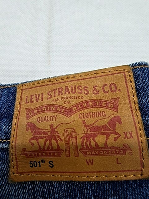 Levi's 501 Original Fit Straight Leg Women's XXL Medium Blue Jeans