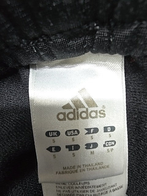 Adidas Unisex Kids Black Track Pants Drawstring Size S Straight Leg