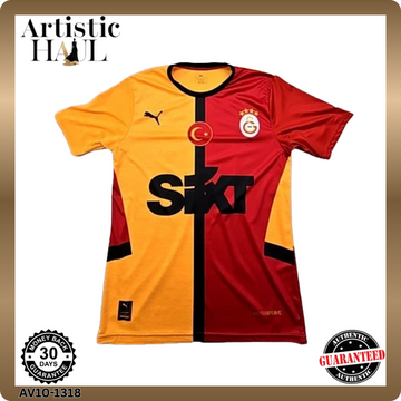 Puma 2025-26 Soccer Jersey XXL Yellow/Red Striped Quick Dry