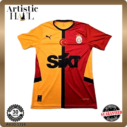 Puma 2025-26 Soccer Jersey XXL Yellow/Red Striped Quick Dry