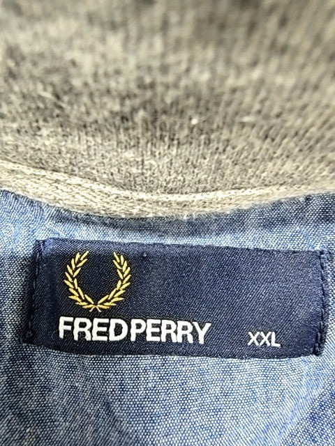 Fred Perry Men's Steel Marl Tipped Hooded Sweatshirt XXL