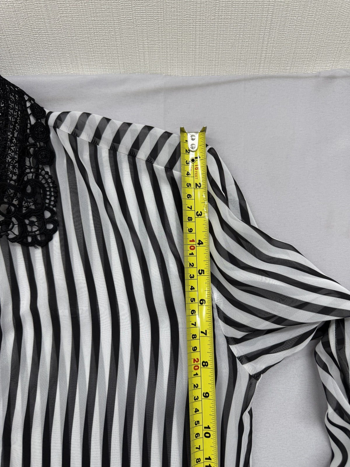 Koton Black White Striped Button-Down Blouse Long Sleeve EUR 34