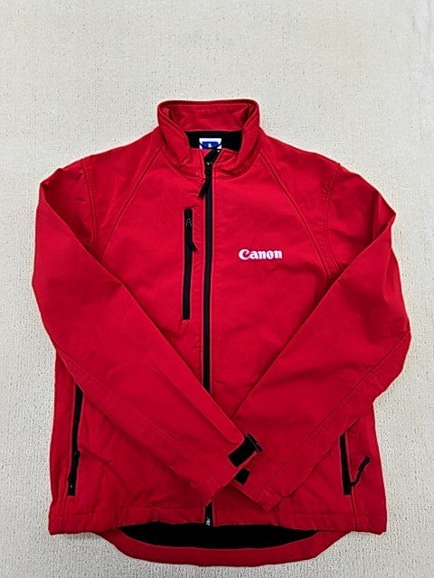Russell Unisex Red Full-Zip Jacket Size S Canon Logo 140M