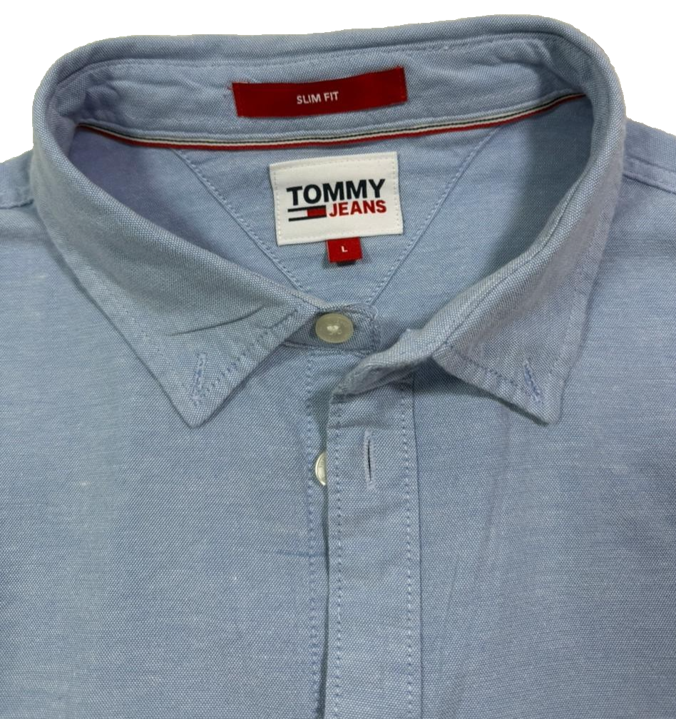 Tommy Hilfiger Men's Tjm Slim Stretch Oxford Shirt T- Size L