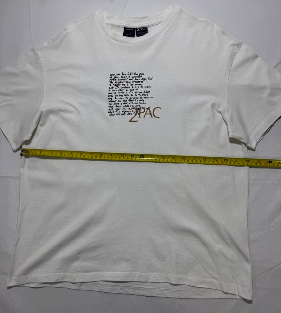 Tupac Shakur Men's T-Shirt | S | White Color