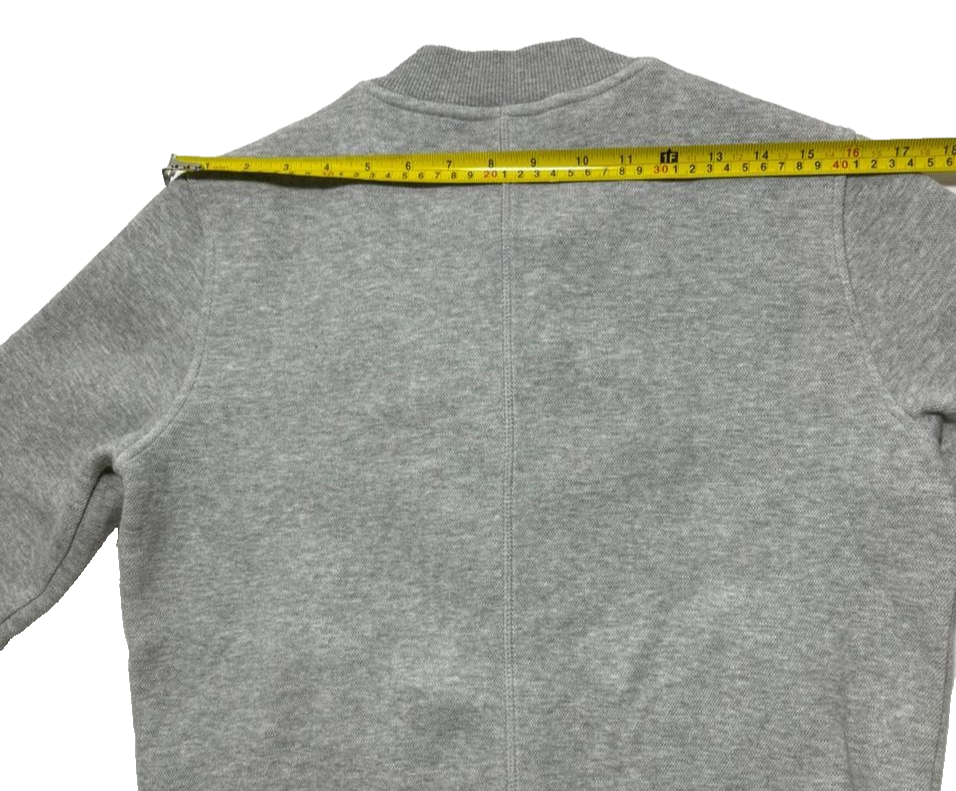 Tommy Hilfiger Women's Grey Vasity Jacket 85 Patch, Striped Trim - Size S