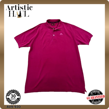 Kappa Robe Di Kappa Magenta Polo L Men's Cotton Pique Short Sleeve