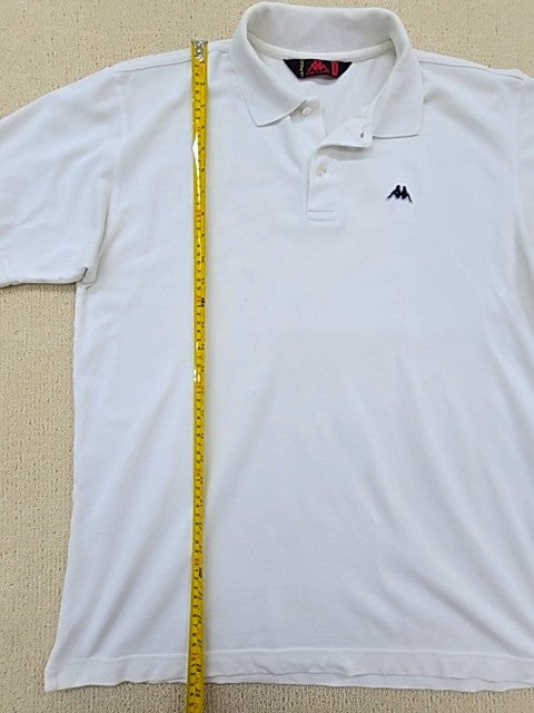 Robe di Kappa Men's White Cotton Polo Shirt Large Omini Logo