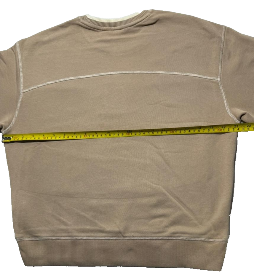 Tommy Hilfiger Beige Crewneck Sweatshirt S Th Logo Embroidered