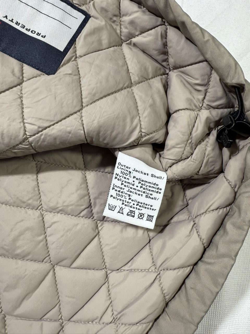 Men's Kappa Beige Full Zip Jacket Windbreaker Coat Top - Size L