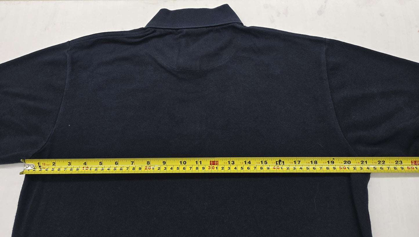 Burberry Men's Navy Short Sleeve Polo Shirt Size L Cotton