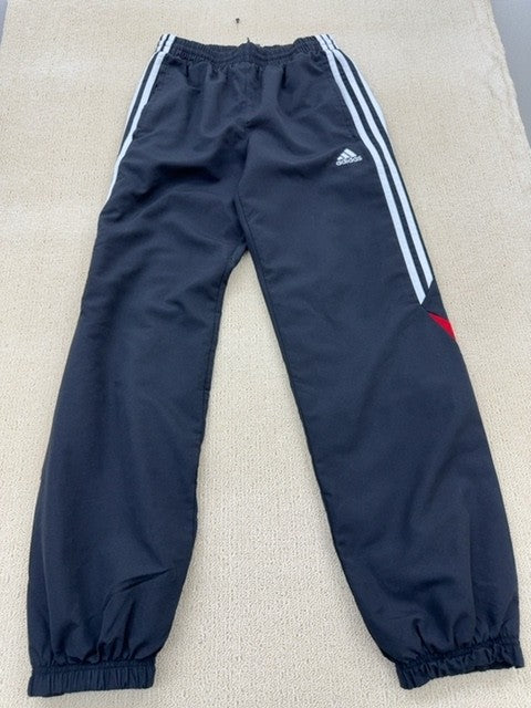 Adidas Navy 3-Stripes Track Pants L Tapered Drawstring NWT