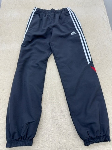 Adidas Navy 3-Stripes Track Pants L Tapered Drawstring NWT