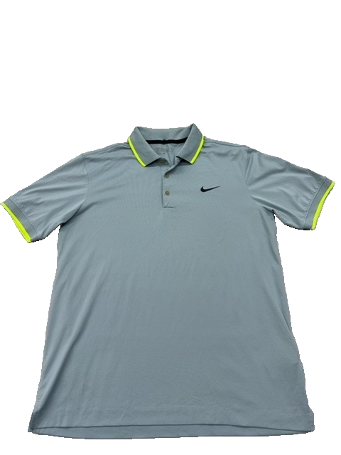 Nike Men's Gray Polo Shirt – Size M, Short Sleeve – Ref 9A83C