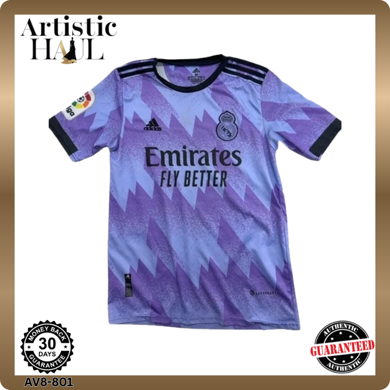 Adidas Men's M Purple Soccer Jersey Short Sleeve Team Crest Embroidered