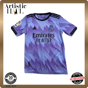 Adidas Men's M Purple Soccer Jersey Short Sleeve Team Crest Embroidered