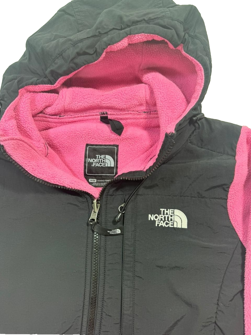 Pink And Black The North Face Fleece Jacket - Size M
