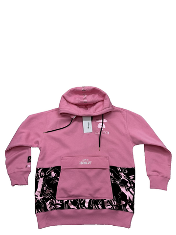 Aape Camo Pink Pullover Hoodie XXS Kangaroo Pocket Long Sleeve