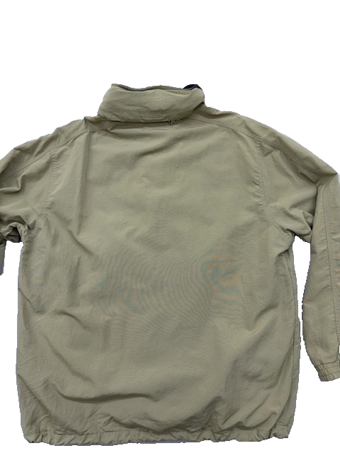 Diadora Beige Polyamide Zip Jacket M Unisex Stand Collar