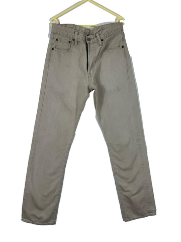 Levi's 501 Gray Straight Jeans 30x32 Button Fly