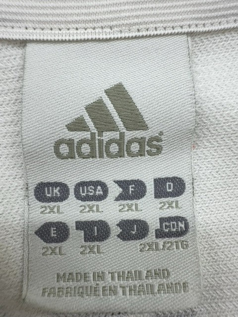 Adidas Men's White Soccer Jersey 2XL USA 100% Polyester Thailand