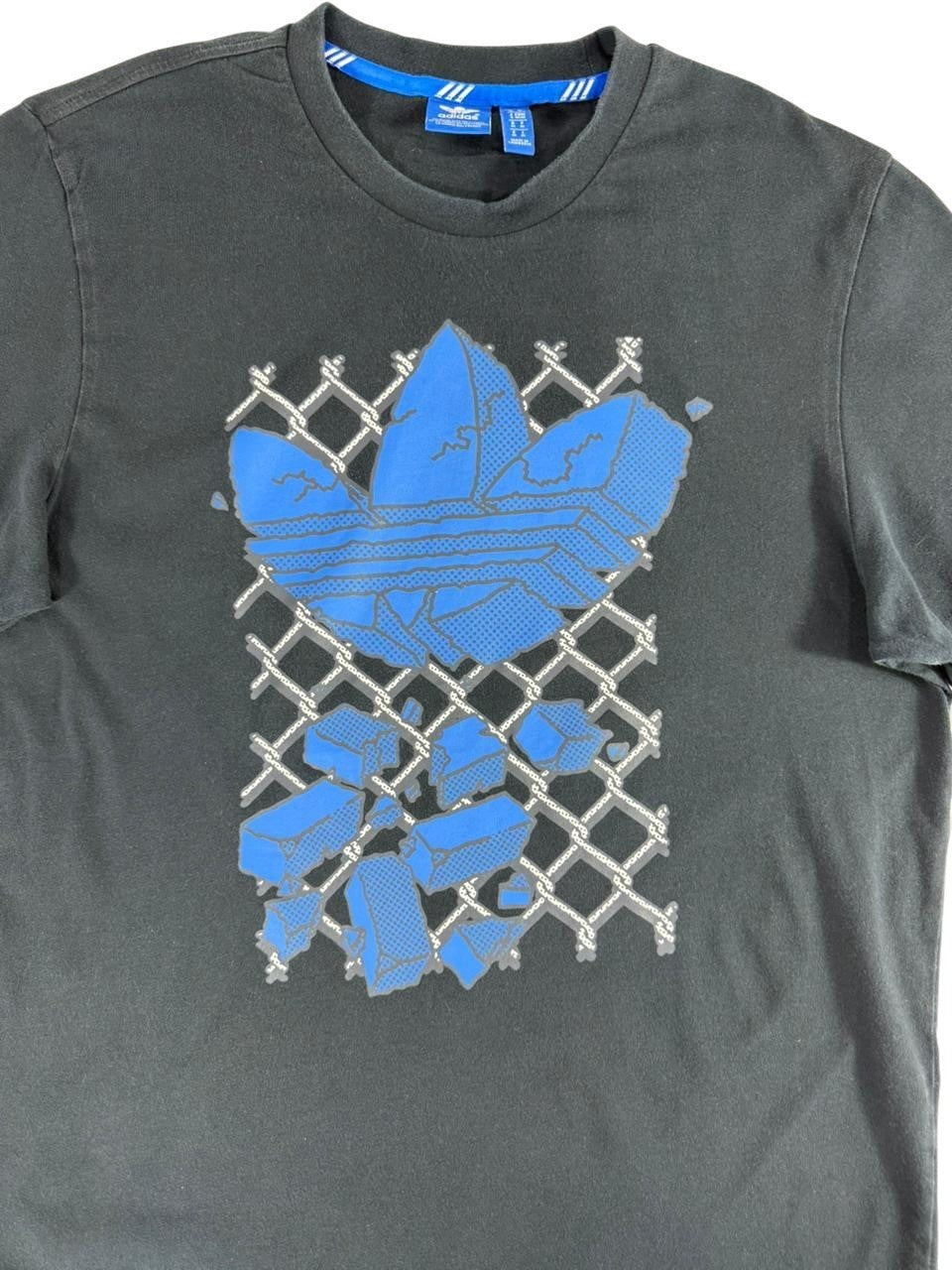 Adidas Originals Graphic T-Shirt Men's Size Medium Black Trefoil Print