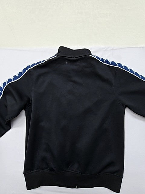 Kappa Men's Black Jacket – Size M, Striped
