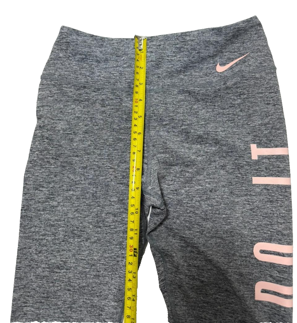 Nike Women's Power Gym Tights In Grey With A Pink - Size L