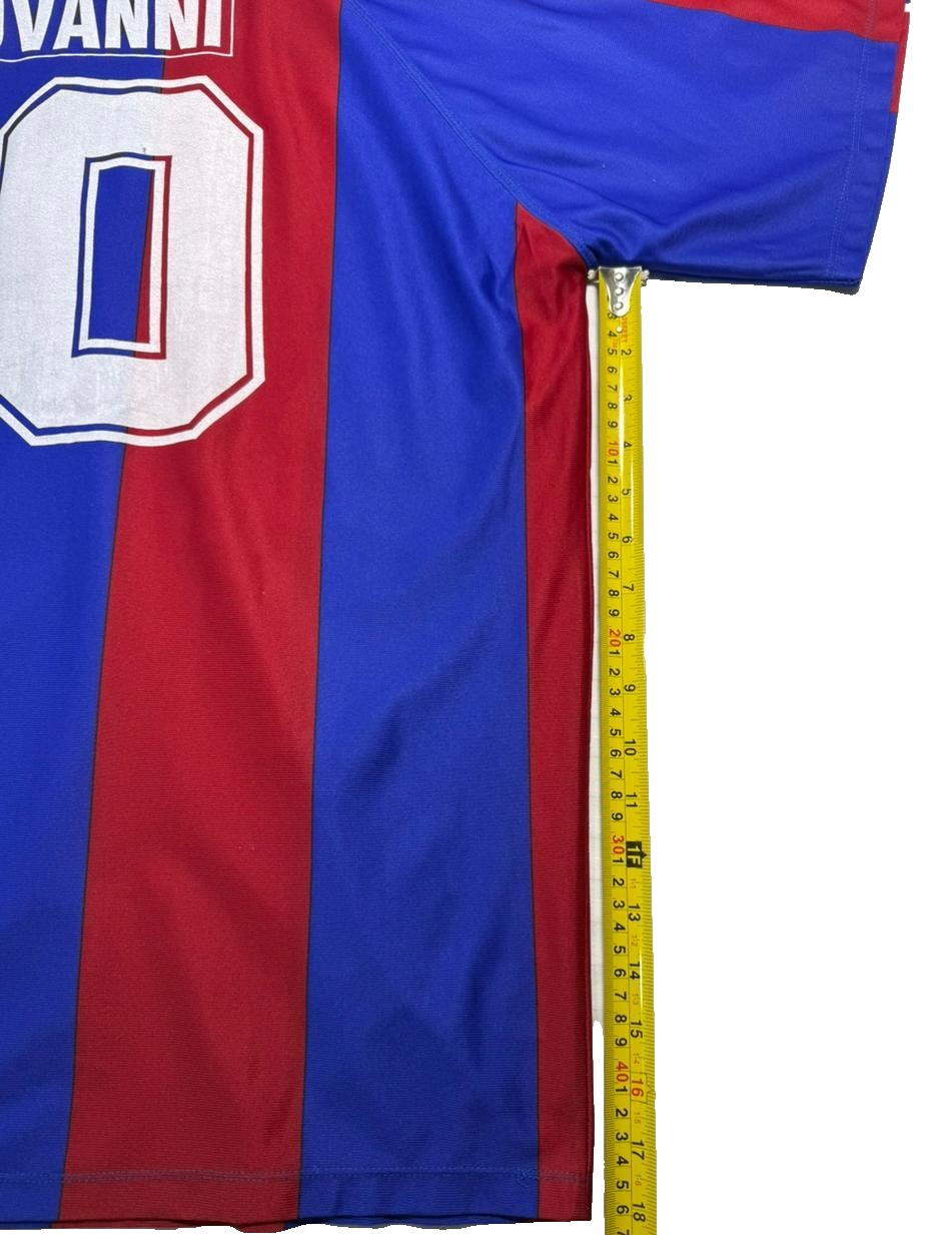 Fc Barcelona Vintage 90S Giovanni #10 Blaugrana Home Jersey Red Blue Striped XL