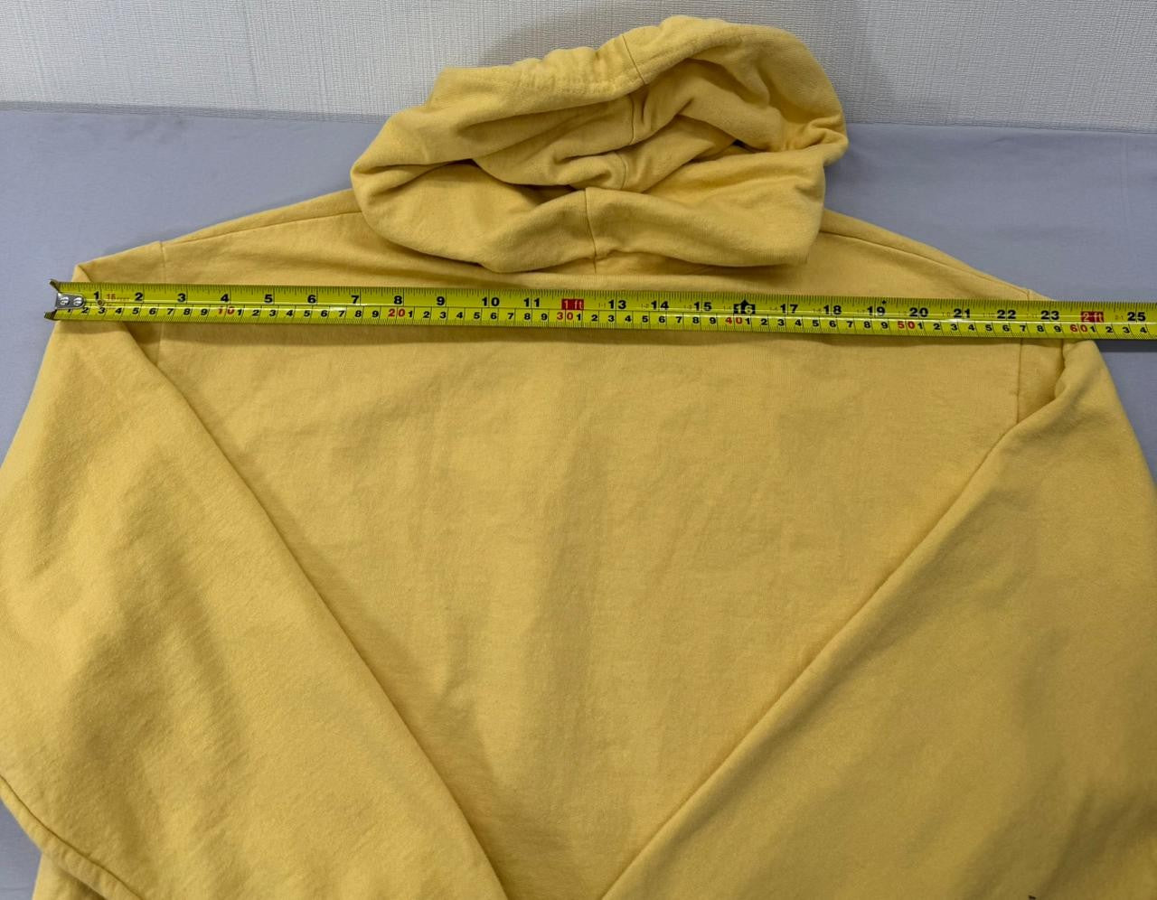 Disney Walt Disney World Yellow Retro Logo Hoodie M Fleece