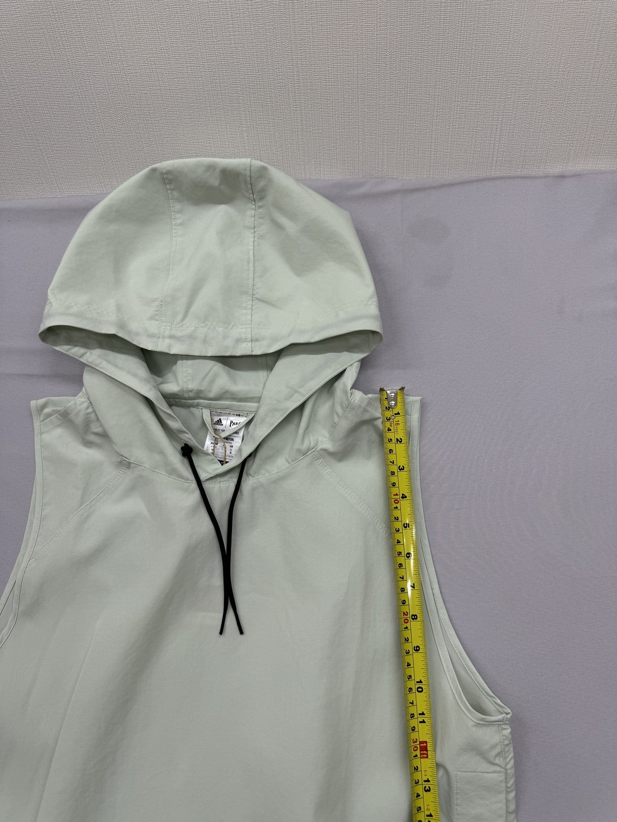 Adidas Parley Women's M Light Green Sleeveless Hoodie
