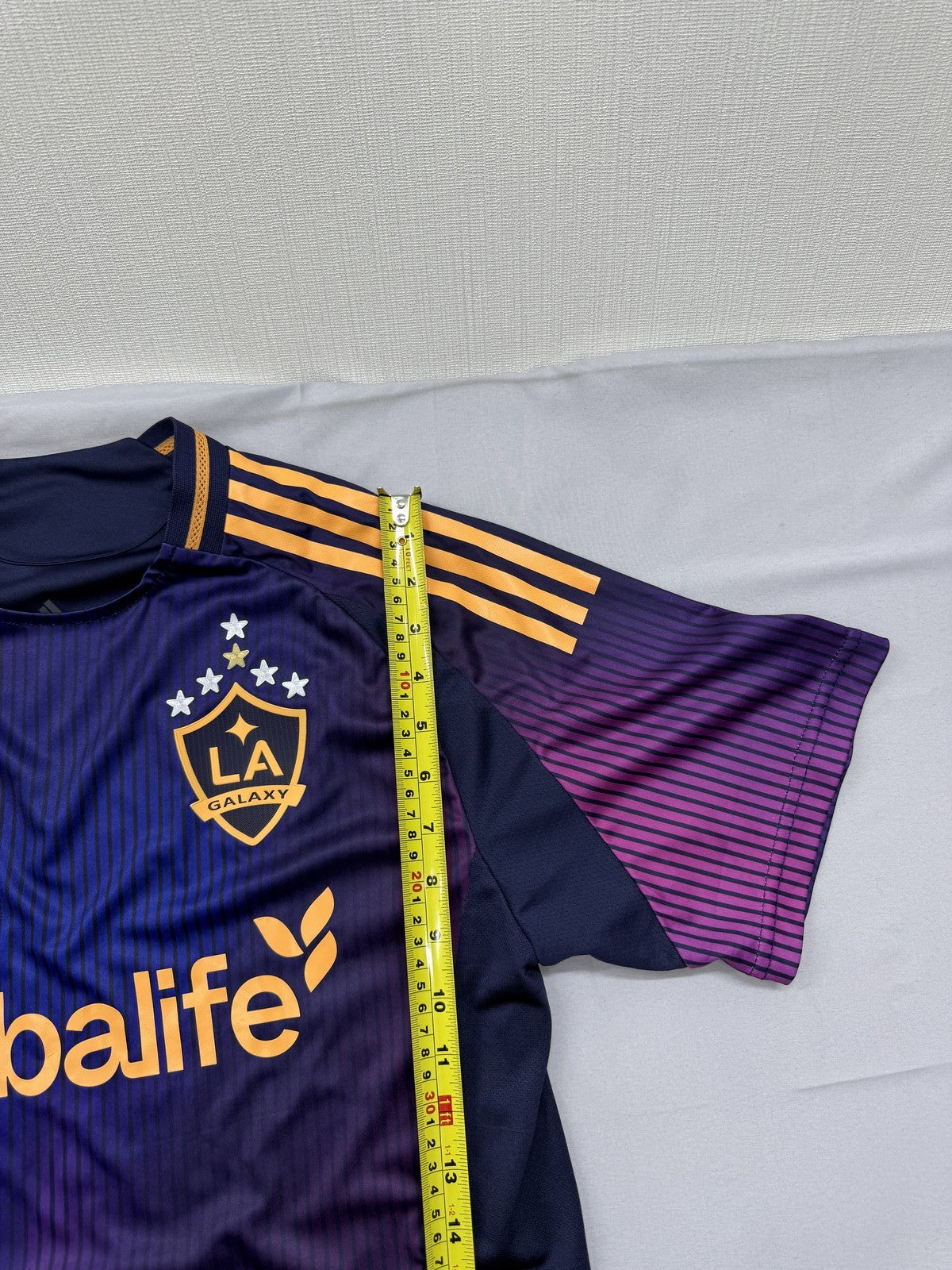 Adidas LA Galaxy Jersey L Navy Purple Short Sleeve Slim Fit