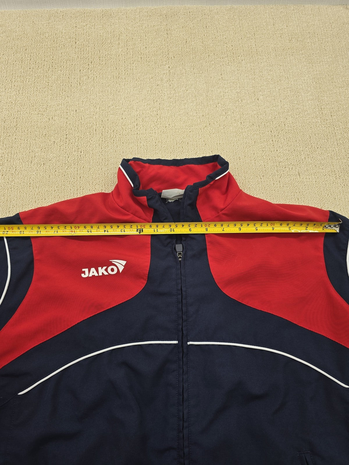 Jako Navy Red Performance Team Jacket Size S Zip-up Stand Collar