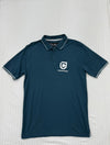 Malfini Men's M Dark Teal Cotton Polo Short Sleeve Embroidered Logo