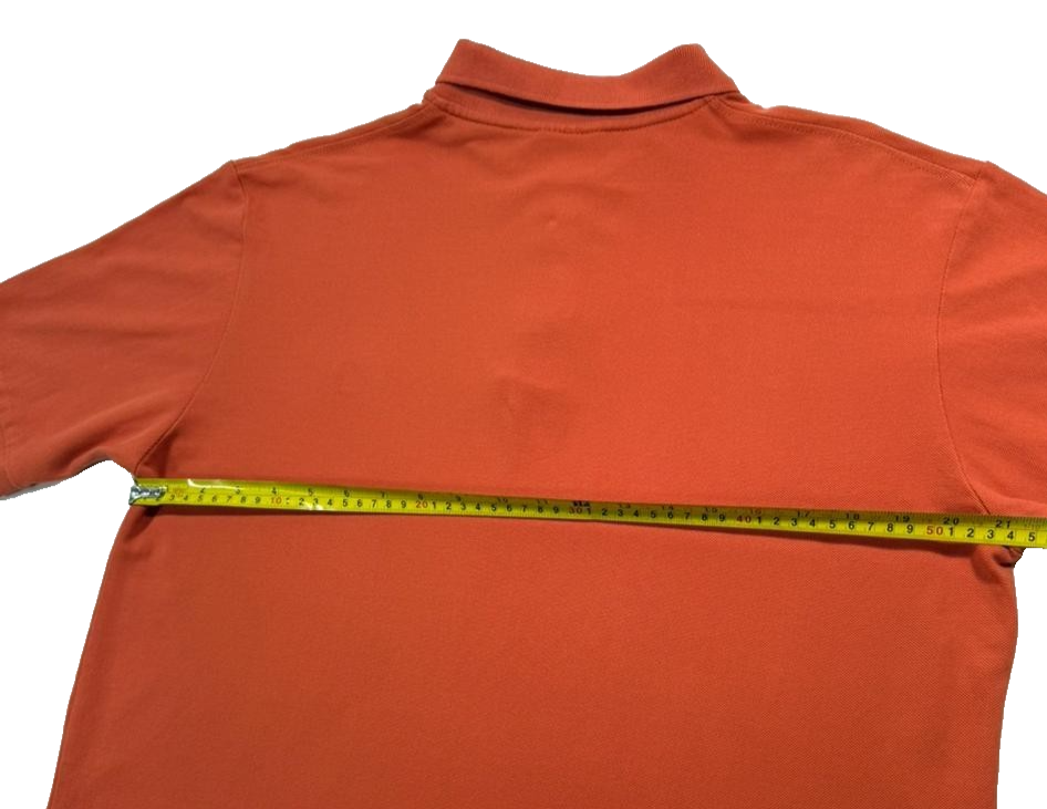 Men's Orange Lacoste Sport Polo Shirt With Button Collar - Size 3Xl