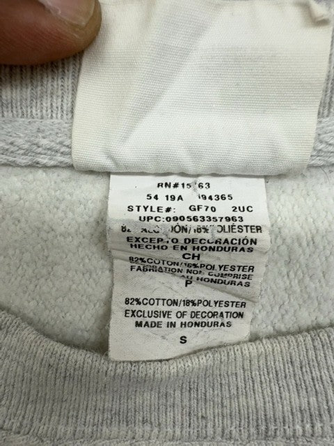 Champion Reverse Weave Gray Crew Sweatshirt S Heavyweight Fleece
