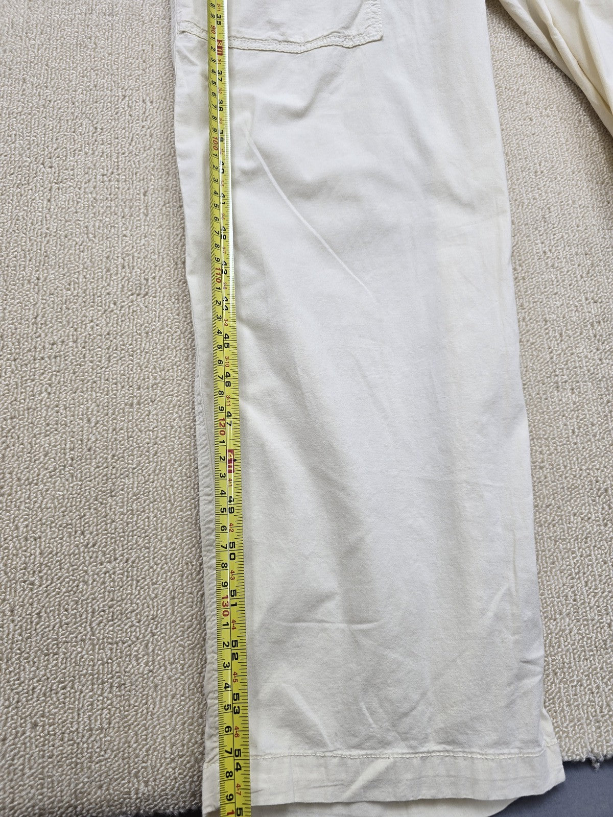 Women's White Cotton Coveralls Jumpsuit Reiko Size L