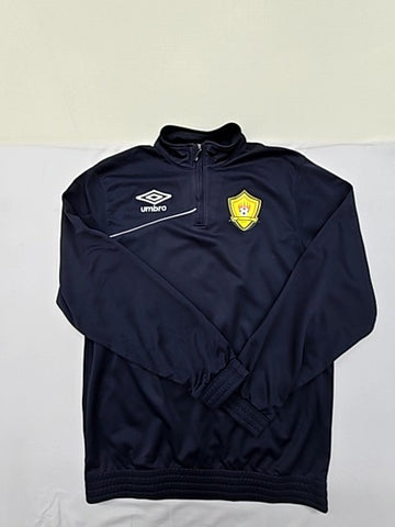Umbro Men's Navy Soccer Jacket L Polyester Mock Neck Zipper